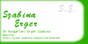 szabina erger business card